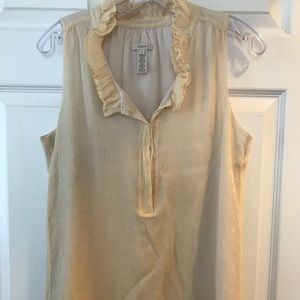 J Crew blouse with ruffled collar Size 8